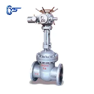 Z941H-16C/Z941H-25C/Z941H-40C/Z941H-63C PN16 Stainless Steel Disc WCB Electric Cuniform Gate Valves With Electric Actor Platform