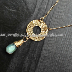 925 Sterling Silver <b>Labradorite</b> Gemstone <b>Pendant</b> Gold Plated Handmade Women's Gift Jewelry with Customizable Designs - Product Image 2