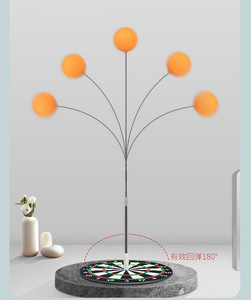 Ensemble de raquettes de tennis de table portables pour l'entraînement physique à domicile et le divertissement pour les parents et les enfants, entraînement des yeux inclus - Product Image 3