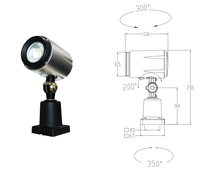 Lampe de travail pour graveur ONN-M1S avec interrupteur, verre trempé IP65 pour gravure à l'état humide