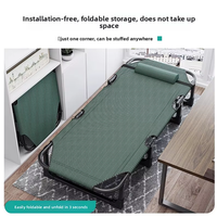 Lit pliant en tôle métallique, design moderne et minimaliste, portable, pour la maison, le bureau, l'hôpital, le camping en extérieur, lit de sieste