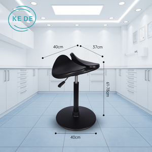 KEDE Wholesale Ergonomic PU Saddle <strong>Stool</strong> <strong>Adjustable</strong> <strong>Height</strong> Swivel Medical <strong>Stool</strong> for Denta Laboratory &amp; Hospital Use - Product Image 2