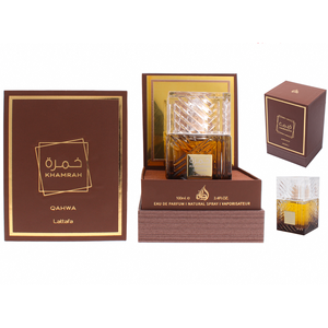 Lattafa Khamrah Qahwa 100ml Eau De Parfum Spray Natural Unisex - Product Image 1