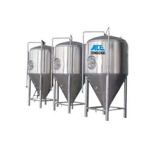 Ace 2000L 20Hl Insulated Single Jacketed Refrigerated Conical Fermenter Micro Brewery For Sale