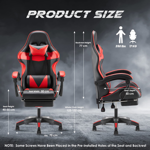 2025 vendita calda 1 pezzo spedizione gratuita più economica Pro Edition sedia Cadeira <span class=keywords><strong>da</strong></span> ufficio sedia <span class=keywords><strong>da</strong></span> gioco nero rosso con poggiapiedi - Product Image 3