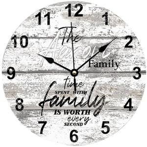 Horloge en bois monocouche texte photo personnalisation décoration de la maison horloge murale monobloc personnalisée - Product Image 3