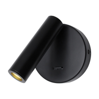 Lampe murale de lecture LED 3W à bras articulé orientable et flexible, encastrée, avec interrupteur, pour chevet de lit réglable et rotative