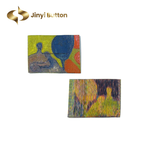 Jinyi Custom moda tessuto ad alta densità etichetta Logo del marchio etichetta <span class=keywords><strong>per</strong></span> <span class=keywords><strong>abbigliamento</strong></span> personalizzato taglio dritto con orlo tessuto <span class=keywords><strong>etichette</strong></span> - Product Image 5