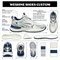 Chaussures de course pour hommes, chaussures de sport pour la salle de sport, chaussures de course avec logo personnalisé, chaussures OEM à faible MOQ pour la personnalisation, chaussures légères pour hommes