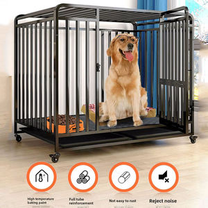 Jaula para perros medianos y grandes, <span class=keywords><strong>casa</strong></span> de metal para mascotas, Golden Retriever, samoyedo, Labrador, pastores alemanes, cierre de botón recubierto de polvo sólido - Product Image 5