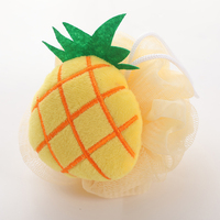 Coloré dessin animé fruits luffas maille Pouf à la mode doux doux corps épurateur boules pour enfants bain douche corps Massage soins de la peau
