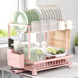 Escurridor de <span class=keywords><strong>Platos</strong></span> Multifuncional de Acero Inoxidable para Cocina, <span class=keywords><strong>Estante</strong></span> de Almacenamiento Único para <span class=keywords><strong>Platos</strong></span> y Utensilios - Product Image 6