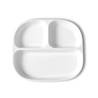 Assiettes pour bébés en porcelaine fine, motif végétal classique, compartiments séparés, saines, compatibles micro-ondes