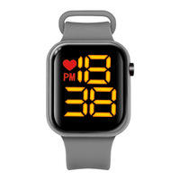 Montre électronique numérique LED de sport à bouton-poussoir, unisexe, pour étudiants, femmes et hommes, vente en gros