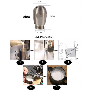Boquilla de vapor para máquina de café de acero inoxidable, modelo Y200505-4H, accesorio de 4 orificios para piezas de modificación Novar Gemili - Product Image 4