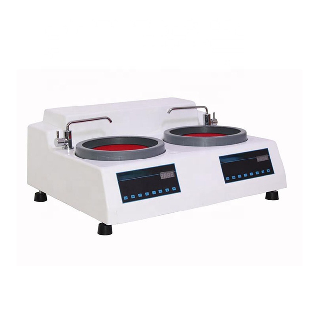 200mm double disc double control metallographic sample specimen grinding and polishing machine
