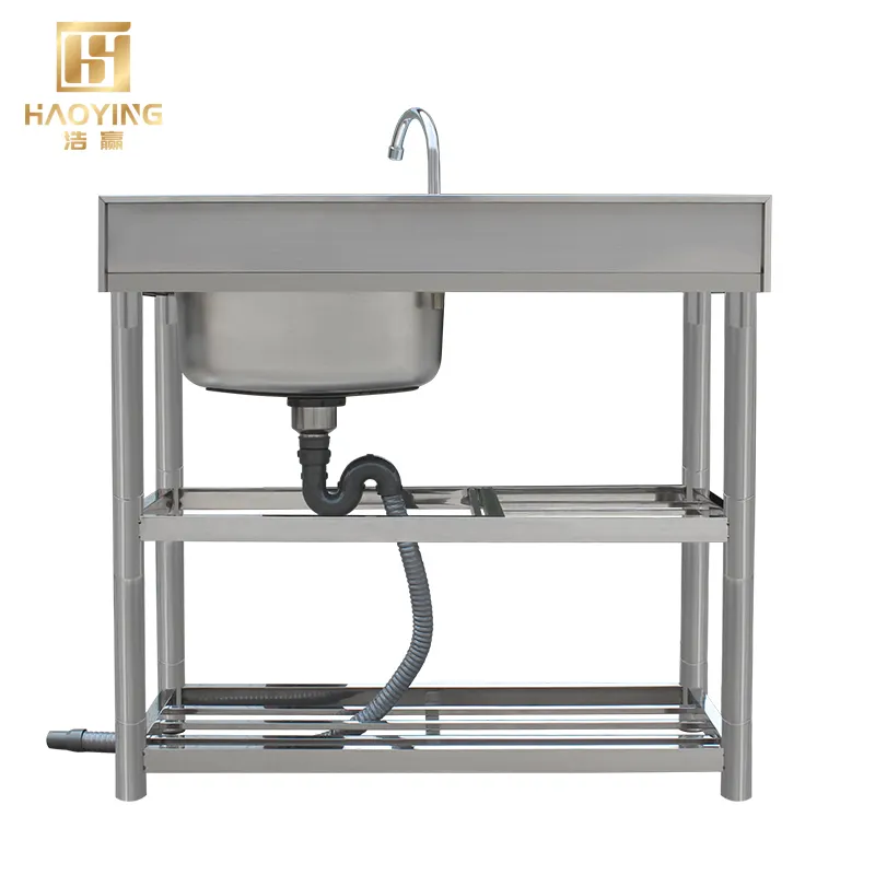 commercial stainless steel kitchen sink for restaurant outdoor washing sink heavy duty table with wash sink