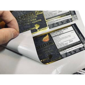 Tùy Chỉnh Sang Trọng Tư Nhân Nước Hoa Nước Trái Cây Oill Chai Nhãn In Ấn Dập Nổi Nhãn Dập Nóng Cho Chai - Product Image 4