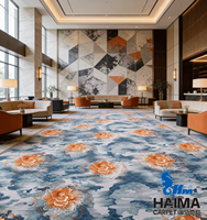 Maßgefertigter Romantischer Blumenmuster-Teppich 80% Wolle 20% Nylon Axminster-Teppich für Hochzeitslocation Hotel Bankettsaal