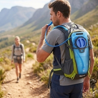 Poche à eau pliable en TPU, étanche, pour le camping en plein air, le marathon, avec valve à débit rapide, inodore, sans BPA, écologique, personnalisable
