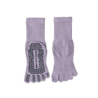Chaussettes de yoga pour femmes, personnalisables avec logo, cinq doigts, couleur unie, sans couture, absorbant la transpiration, respirantes, été