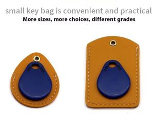 Étui créatif en cuir PU pour homme, porte-clés de voiture coulissant, protection anti-perte pour cartes d'accès UV et clé USB - Product Image 4
