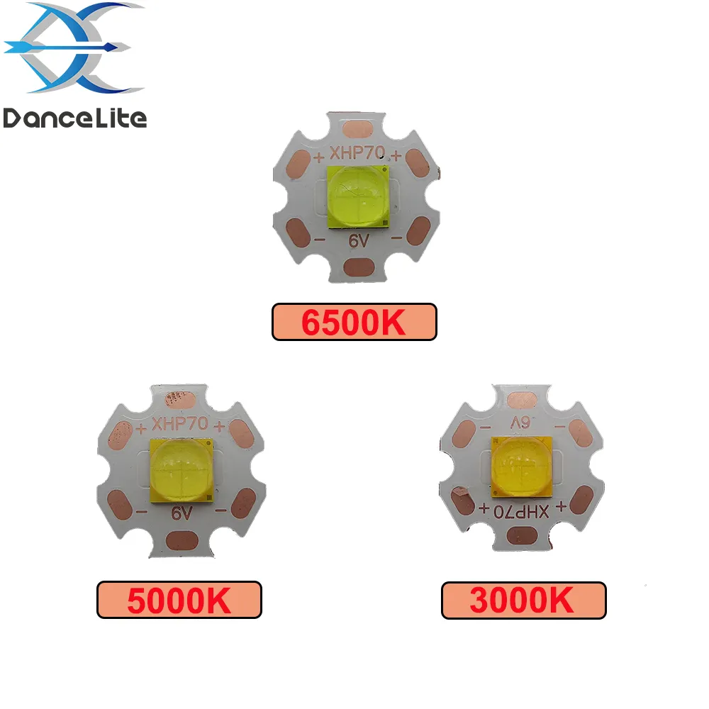 DIY 16MM/20MM Copper Plate XHP70.2 LED Emitter 3000K/5000K/6500K 6V/12V 30W XHP70 LEDs Bead Lighting Source