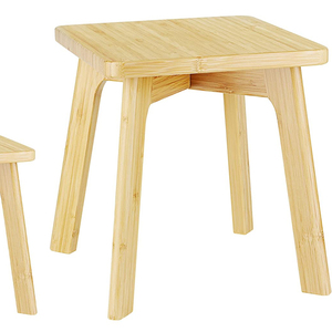 Taburetes de madera de bambú para niños y adultos, cama de mesita de noche, escalones, para camas altas, ideal para Cocina - Product Image 1