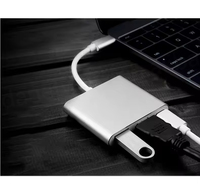 Adaptateur USB 3.1 Type-C vers USB 3.0/Type-C 3-en-1 haute performance blanc avec transfert de données multifonction pour téléphones mobiles – En stock