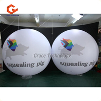 Ballon gonflable blanc géant de 5m pour la décoration Ballon gonflable de projection Ballon blanc pour projecteur