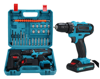 Kit de perceuse à percussion sans fil 21V de qualité bricolage avec embouts de tournevis électriques sans balai pour les projets d'amélioration de l'habitat