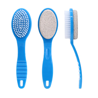 Lime et Râpe à Pieds 2-en-1 Polyvalentes avec Brosse à Pieds, Double Face, en Plastique, Portable, Outil Professionnel de Soin des Pieds
