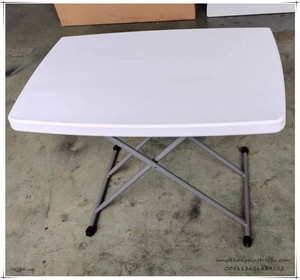 Classic Individual Folding <strong>Table</strong> Heavy Duty Practical <strong>Table</strong> Adjustable Height - Product Image 4