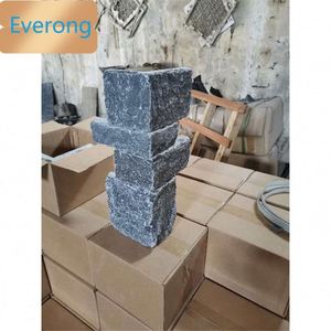 <span class=keywords><strong>Ciment</strong></span> fendu naturel soutenu pierre calcaire <span class=keywords><strong>noir</strong></span> briques revêtement mural - Product Image 2
