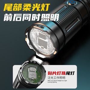 Linterna recargable de aleación de aluminio con LED, con zoom, regulable, portátil para exteriores, luz blanca de alta potencia - Product Image 4