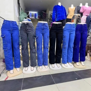 Pantalones Vaqueros Clásicos Casuales de Moda al por Mayor para <span class=keywords><strong>Mujer</strong></span>, Pantalones Acampanados de Cintura Alta, Entrega Aleatoria Mixta - Product Image 4