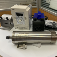 Kit Motor Spindle CNC Berpendingin Air 1.2KW 60000RPM Kecepatan Tinggi ER11 Nose 62mm Clamp untuk Mesin Ukir Kayu CNC