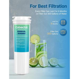 Filtre à eau de remplacement 836848 836860, filtre à charbon actif pour réfrigérateur, durée de vie de 6 mois - Product Image 5