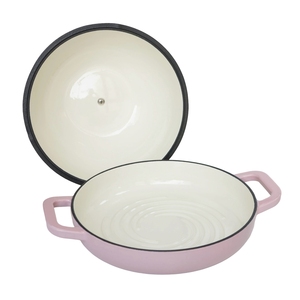 Cloche à pain commerciale en fonte émaillée rose, ustensile de cuisson émaillé avec couvercle bombé pour boulangerie et achats en gros - Product Image 5