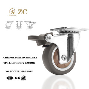 Rodízios giratórios universais Light Duty Móveis Roda Castor Silencioso Trolley Roda para Mesa Cadeira Sofá Aparelho com Freio de Segurança - Product Image 1