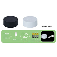 Support de lampe à diode électroluminescente LED, support d'affichage de lampe en acrylique 7 couleurs, support de lampe tactile Anime, support de lampe en plaque acrylique