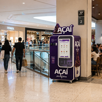 Máquina Expendedora Inteligente de Acai Bowl, Máquina Comercial de Helado Suave con Sistema de Gestión Remota