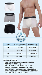 <span class=keywords><strong>Sous</strong></span>-vêtements d'incontinence respirants pour hommes ODM&OEM, en coton lavable, absorbants, pour fuites urinaires, <span class=keywords><strong>anti</strong></span>-odeurs, réutilisables - Product Image 6