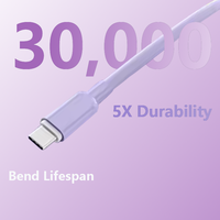 Câble de charge super rapide Type C 3A PD 60W en silicone moussé texturé pour ordinateur et imprimante, disponible en plusieurs couleurs acidulées