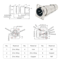 Adaptateur de montage sur panneau Jingyi XLR 3 broches mâle-femelle, connecteur audio pour câble de microphone professionnel