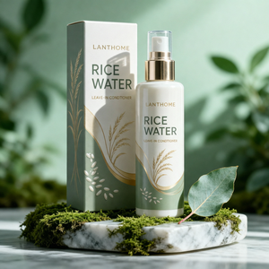 Après-shampoing sans rinçage Global Express Supply à l'<span class=keywords><strong>eau</strong></span> <span class=keywords><strong>de</strong></span> <span class=keywords><strong>riz</strong></span>, soyeux, lissant, démêlant, protecteur thermique, utilisation quotidienne, léger - Product Image 3