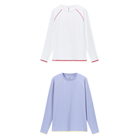 Offre Spéciale – T-shirt Colorblock à Manches Longues et Col Rond Imprimé, Nouvelle Collection Automne, Bordure Contrastante, Entraînement en Extérieur, Vente Directe Usine, OEM Disponible