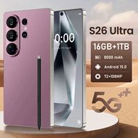 Téléphones mobiles intelligents S26Ultra 7,3 pouces double SIM 108MP à grande autonomie, haute performance pour le gaming, avec 16 Go de RAM et 1 To de stockage, compatibles mondialement