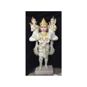 Hanuman — figurine en marbre de seigneur hanman, à l'épaule dénudée, sculptures lxman - Product Image 1