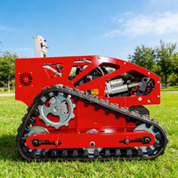 Livraison gratuite, largeur de coupe 550 mm, moteur Loncin 9 CV, tondeuse à gazon sur chenilles, vitesse 0-4 km/h, tondeuse robot télécommandée pour petite ferme